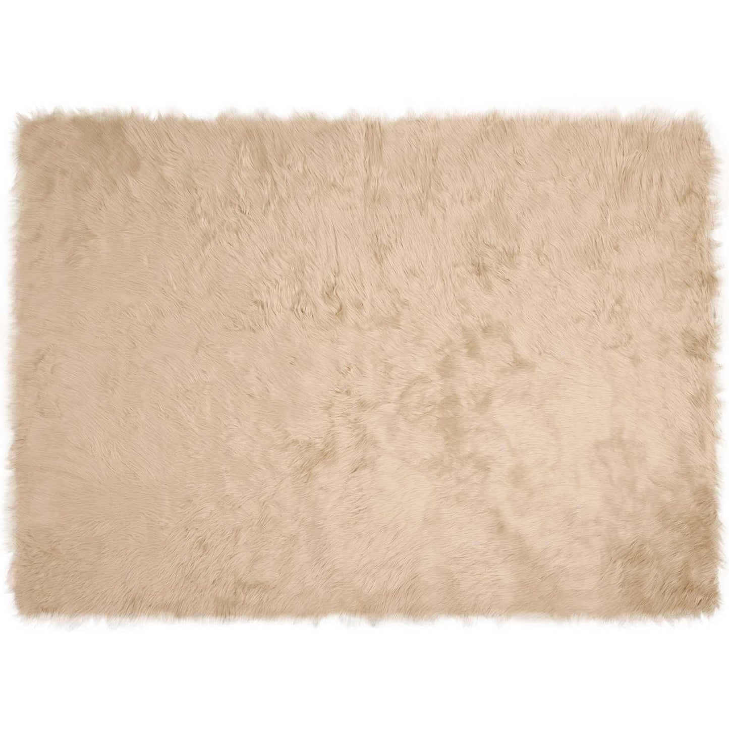 Faux Sheepskin Rug TAFALLA Beige 160 x 230 cm Polyester