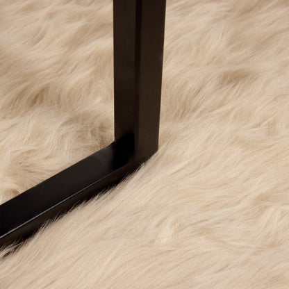 Faux Sheepskin Rug TAFALLA Beige 200 x 280 cm Polyester