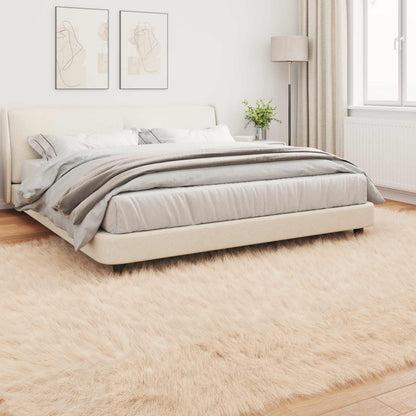 Faux Sheepskin Rug TAFALLA Beige 200 x 280 cm Polyester