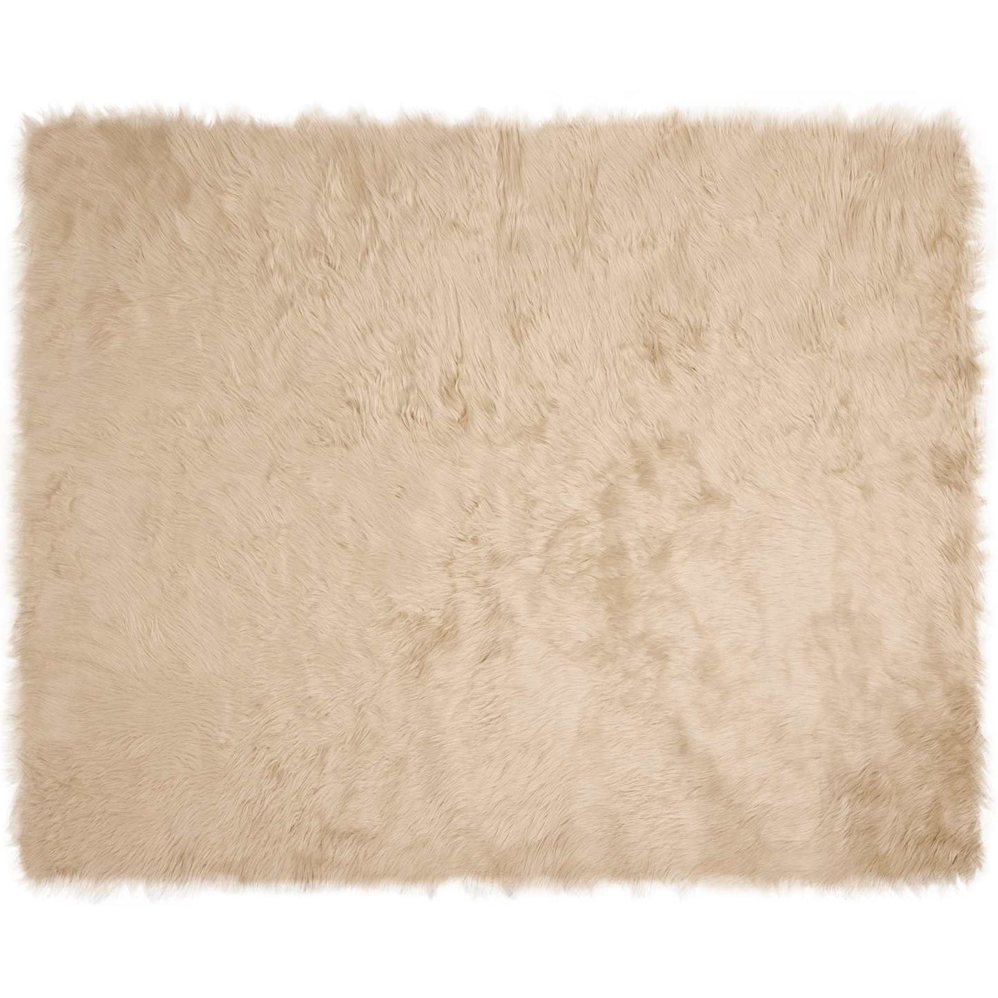 Faux Sheepskin Rug TAFALLA Beige 200 x 280 cm Polyester