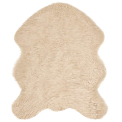 Faux Sheepskin Rug TAFALLA Beige 50 x 80 cm Polyester