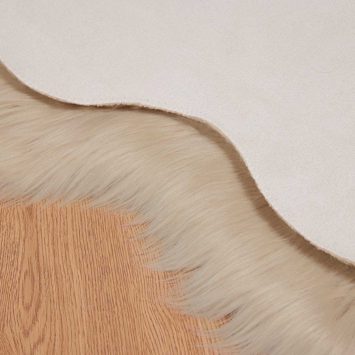 Faux Sheepskin Rug TAFALLA Beige 60 x 90 cm Polyester