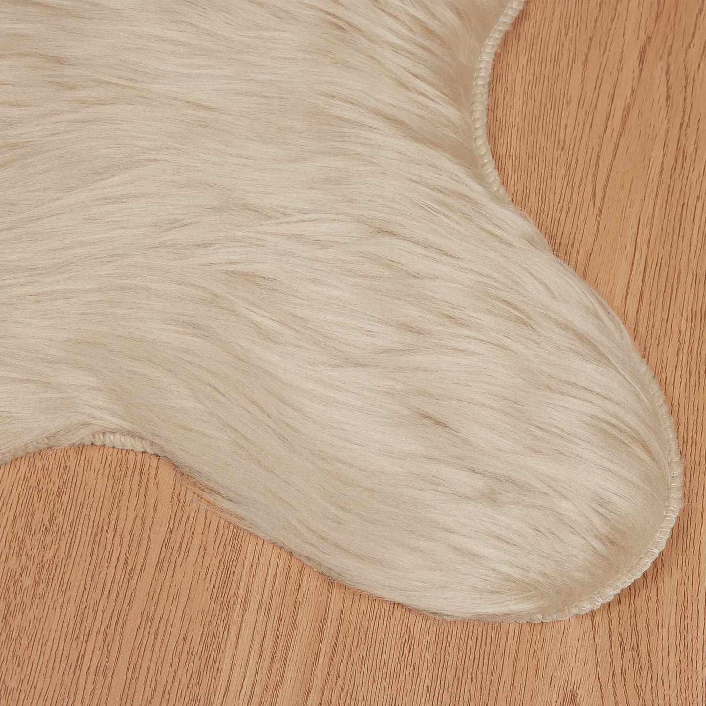 Faux Sheepskin Rug TAFALLA Beige 60 x 90 cm Polyester