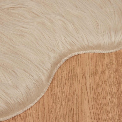 Faux Sheepskin Rug TAFALLA Beige 60 x 90 cm Polyester