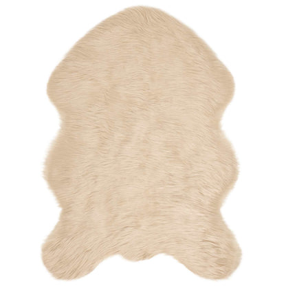 Faux Sheepskin Rug TAFALLA Beige 60 x 90 cm Polyester