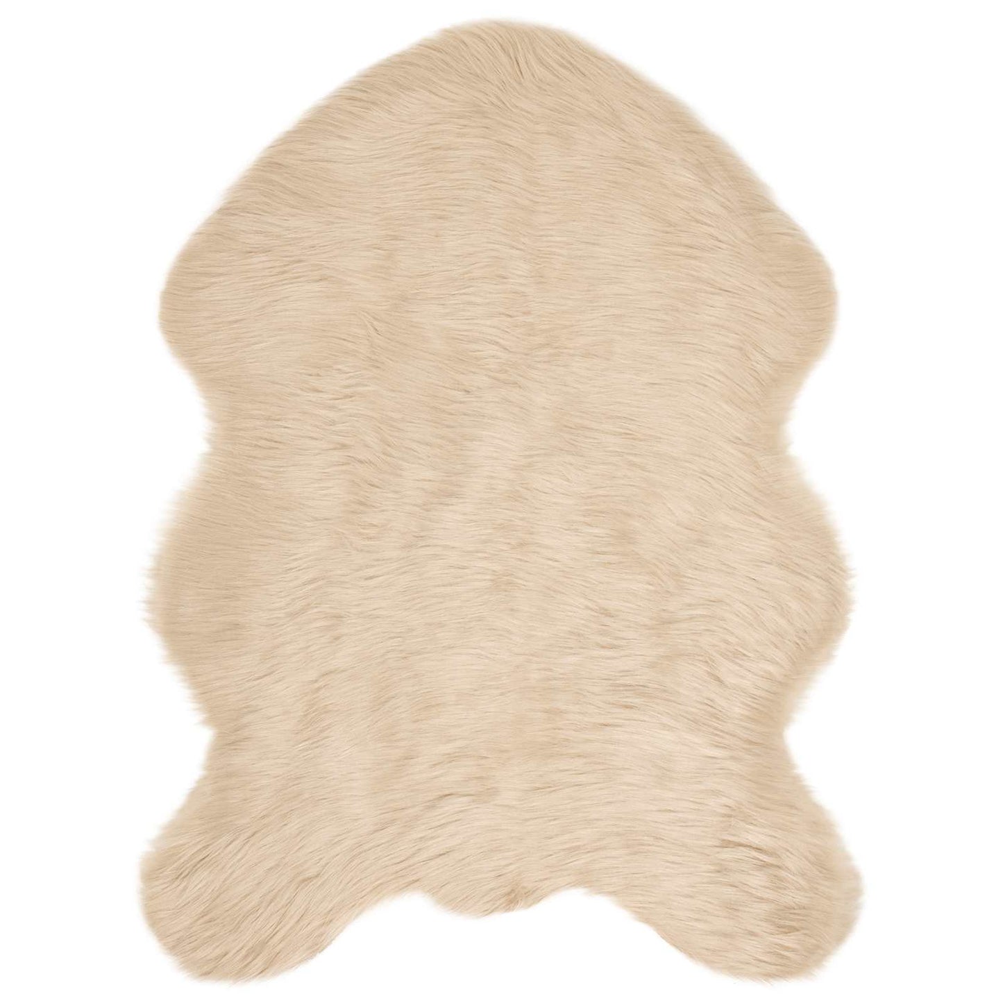 Faux Sheepskin Rug TAFALLA Beige 80 x 120 cm Polyester