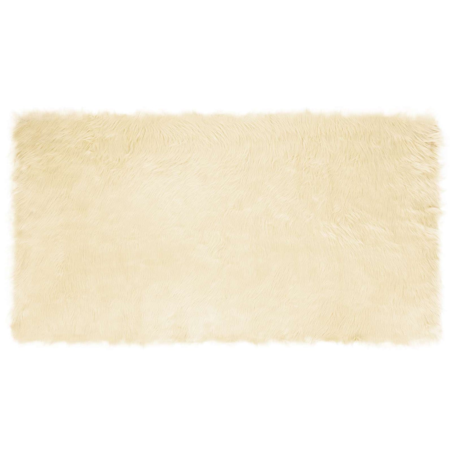 Faux Sheepskin Rug TAFALLA Cream 60 x 110 cm Polyester