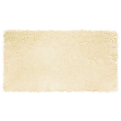 Faux Sheepskin Rug TAFALLA Cream 60 x 110 cm Polyester
