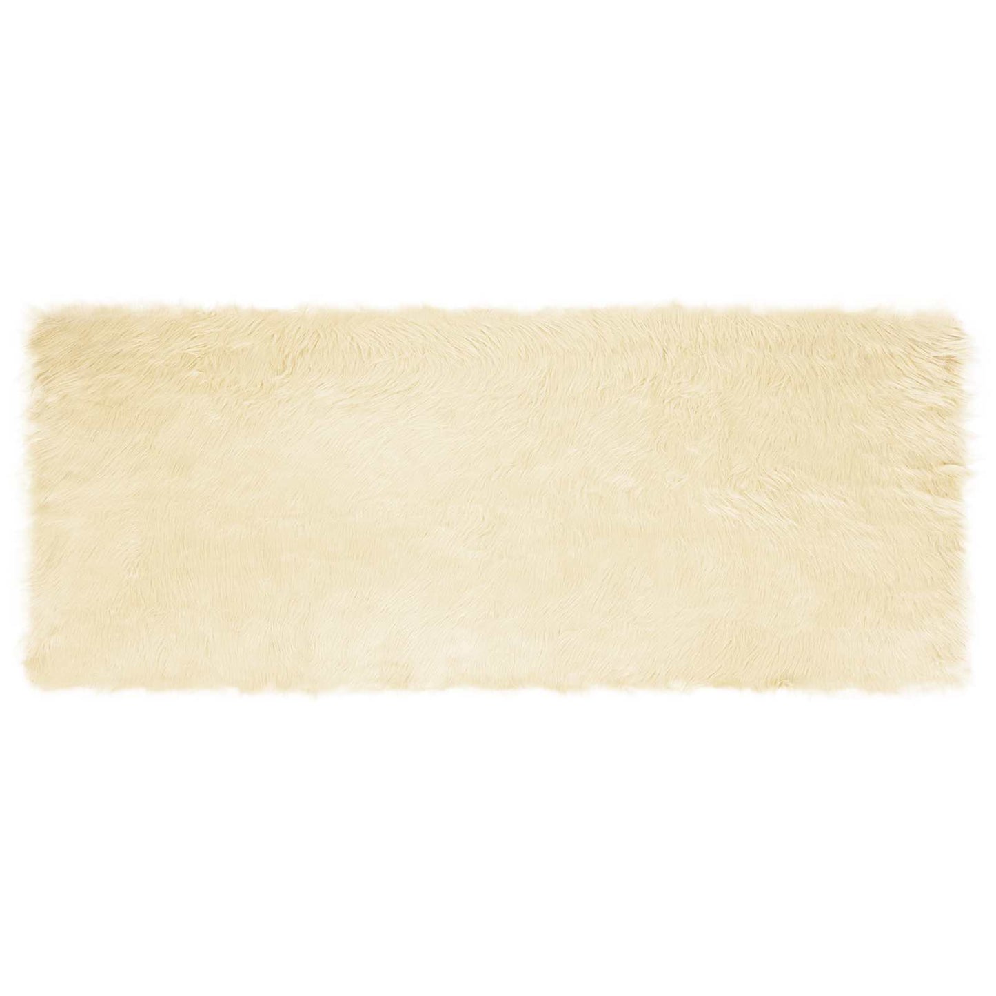 Faux Sheepskin Rug TAFALLA Cream 80 x 200 cm Polyester