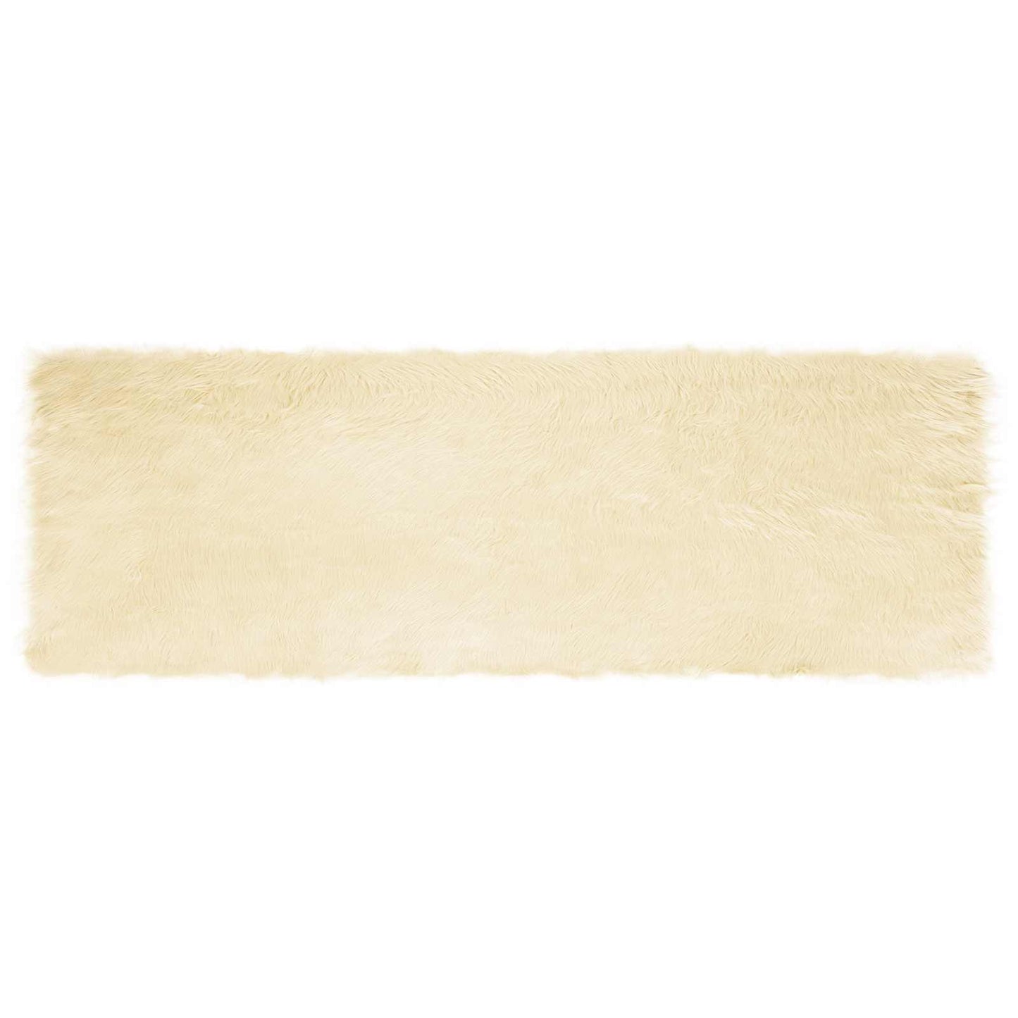 Faux Sheepskin Rug TAFALLA Cream 80 x 250 cm Polyester