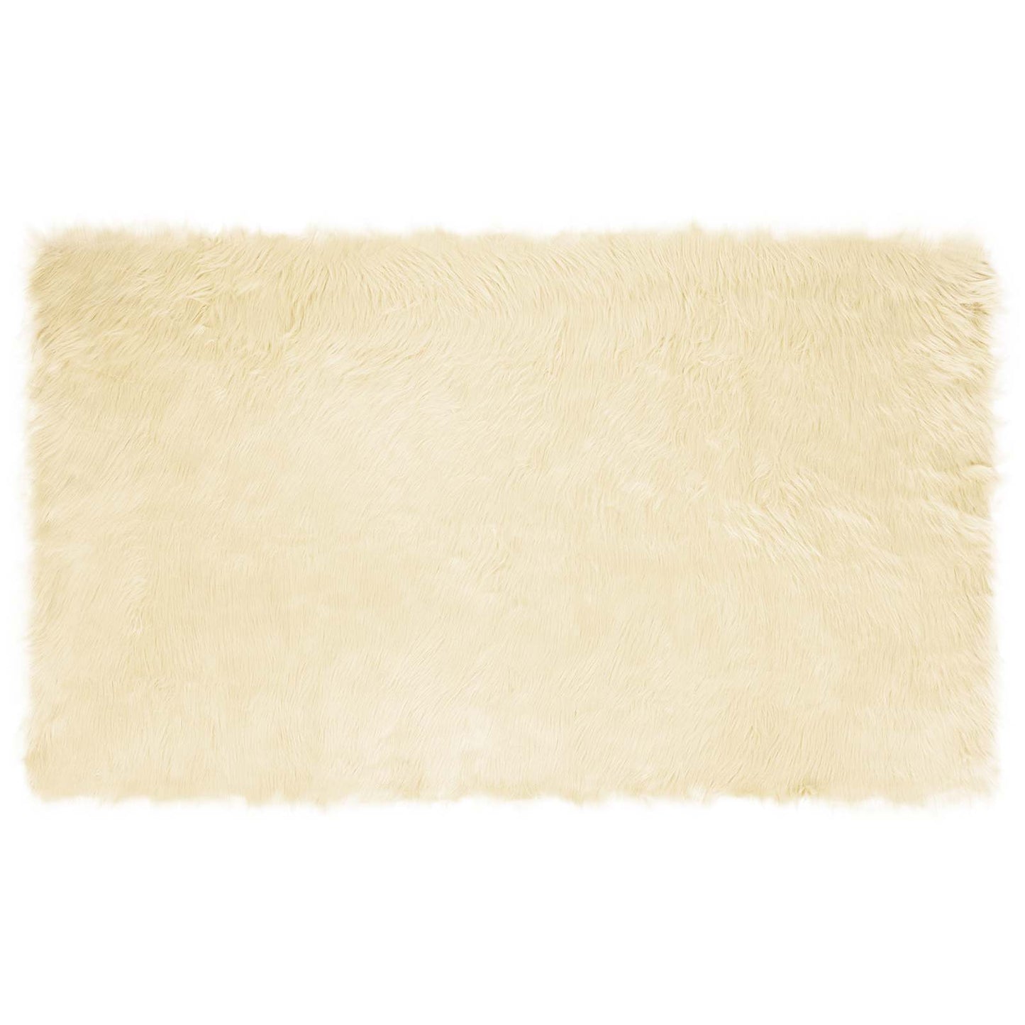 Faux Sheepskin Rug TAFALLA Cream 100 x 200 cm Polyester