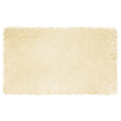 Faux Sheepskin Rug TAFALLA Cream 100 x 200 cm Polyester
