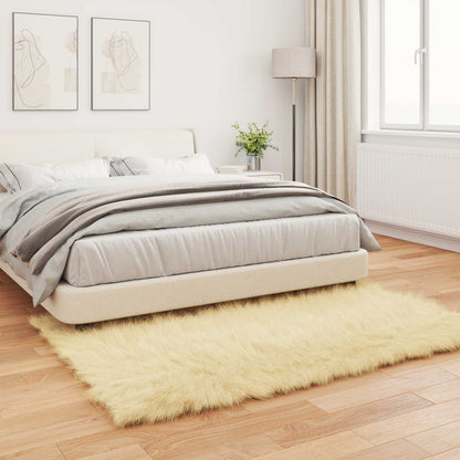 Faux Sheepskin Rug TAFALLA Cream 120 x 170 cm Polyester