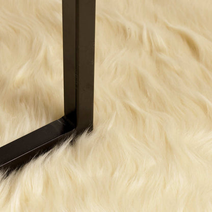 Faux Sheepskin Rug TAFALLA Cream 140 x 200 cm Polyester