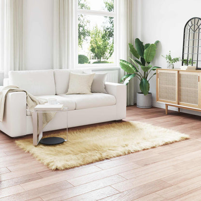 Faux Sheepskin Rug TAFALLA Cream 160 x 230 cm Polyester