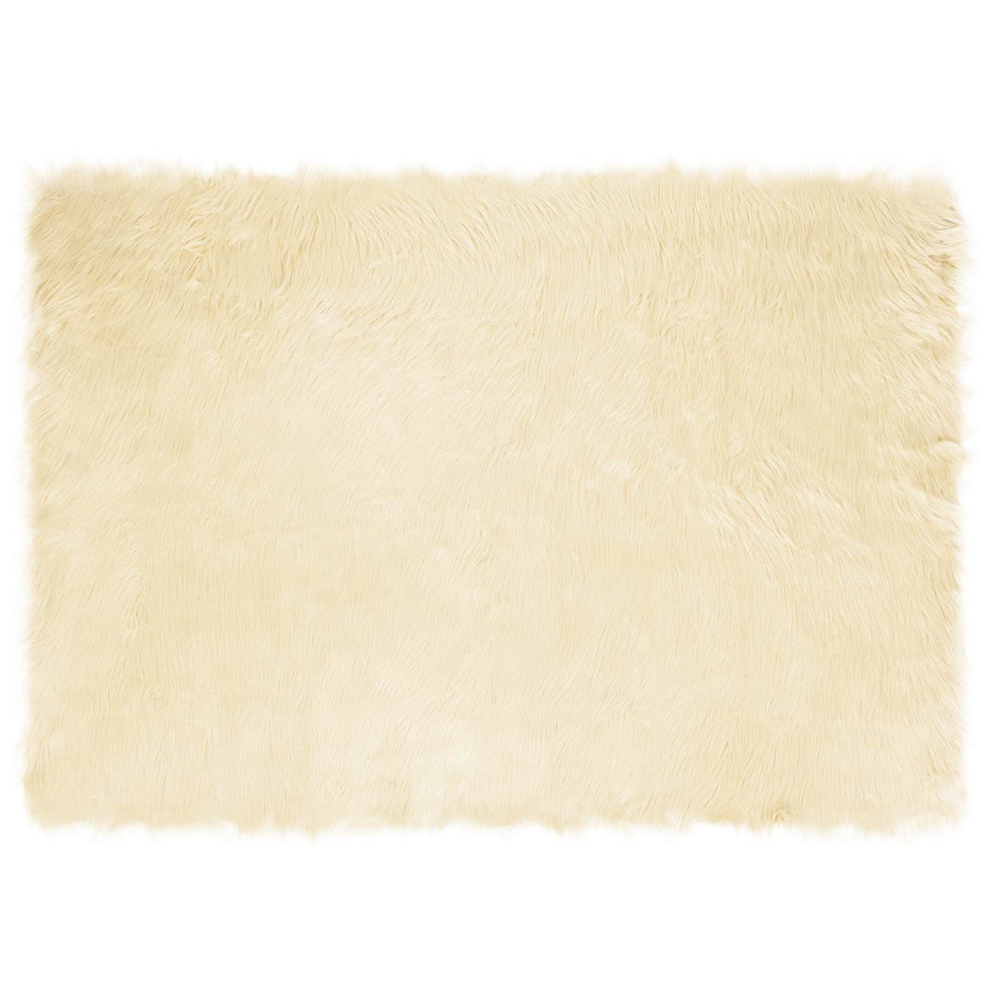 Faux Sheepskin Rug TAFALLA Cream 160 x 230 cm Polyester