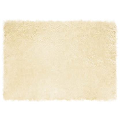 Faux Sheepskin Rug TAFALLA Cream 160 x 230 cm Polyester