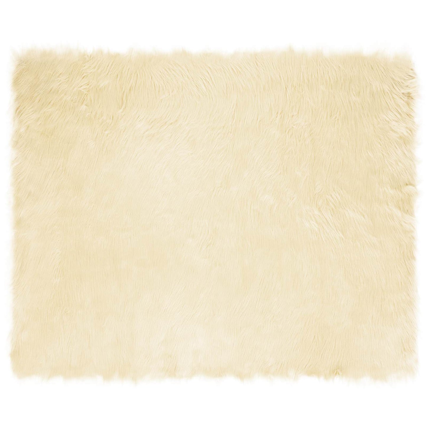 Faux Sheepskin Rug TAFALLA Cream 200 x 280 cm Polyester