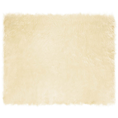 Faux Sheepskin Rug TAFALLA Cream 200 x 280 cm Polyester
