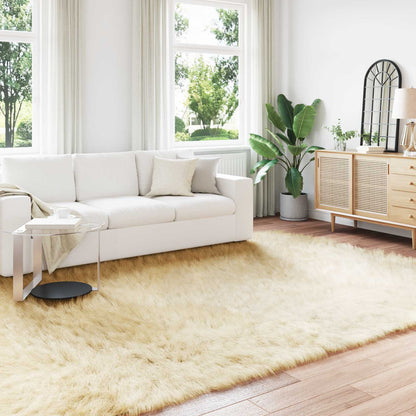 Faux Sheepskin Rug TAFALLA Cream 240 x 340 cm Polyester