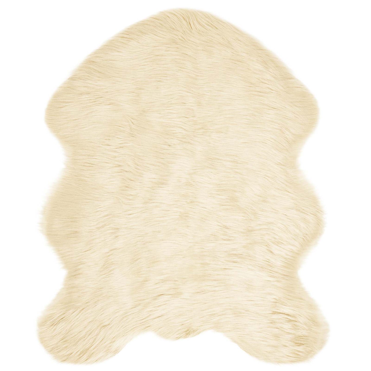 Faux Sheepskin Rug TAFALLA Cream 50 x 80 cm Polyester