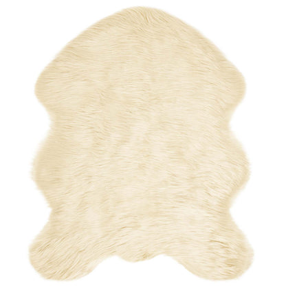 Faux Sheepskin Rug TAFALLA Cream 50 x 80 cm Polyester