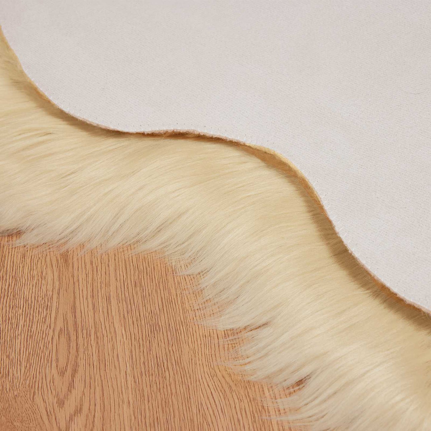 Faux Sheepskin Rug TAFALLA Cream 60 x 90 cm Polyester