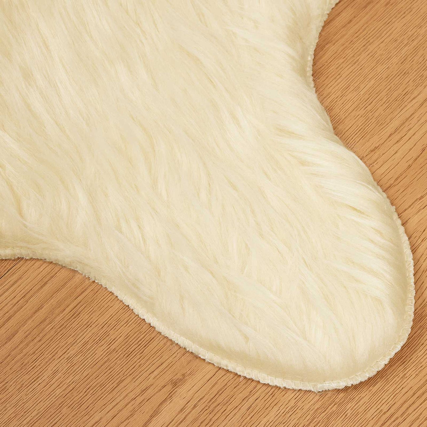 Faux Sheepskin Rug TAFALLA Cream 60 x 90 cm Polyester
