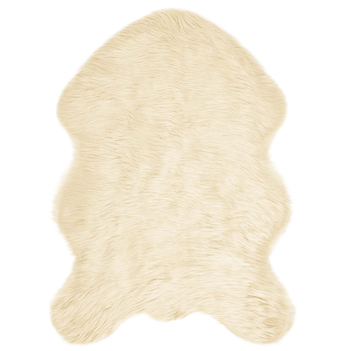 Faux Sheepskin Rug TAFALLA Cream 60 x 90 cm Polyester