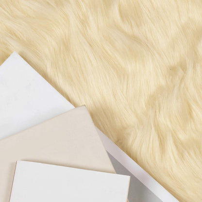 Faux Sheepskin Rug TAFALLA Cream 80 x 120 cm Polyester