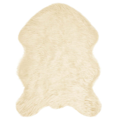 Faux Sheepskin Rug TAFALLA Cream 80 x 120 cm Polyester