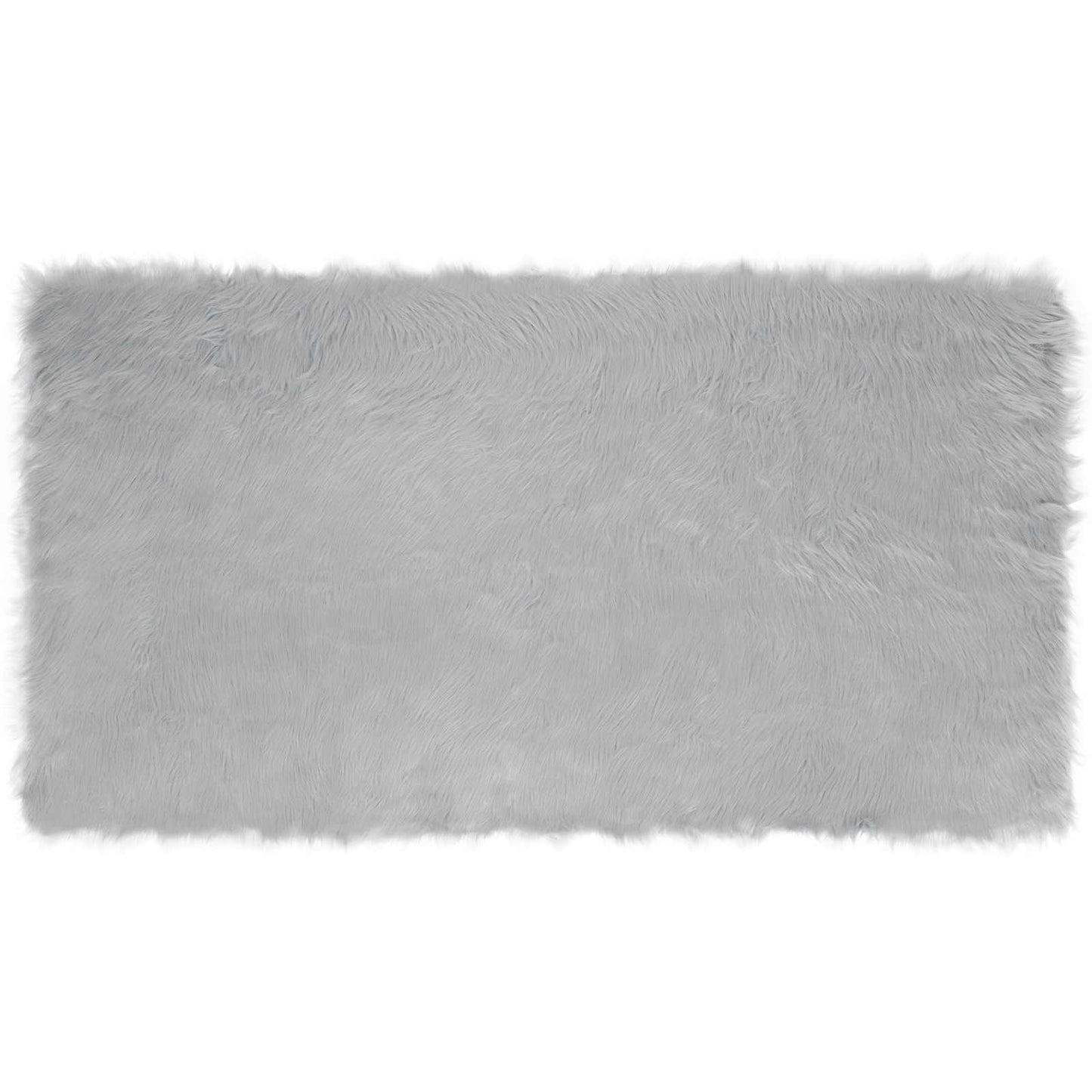 Faux Sheepskin Rug TAFALLA Grey 60 x 110 cm Polyester