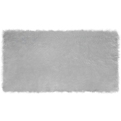 Faux Sheepskin Rug TAFALLA Grey 80 x 150 cm Polyester