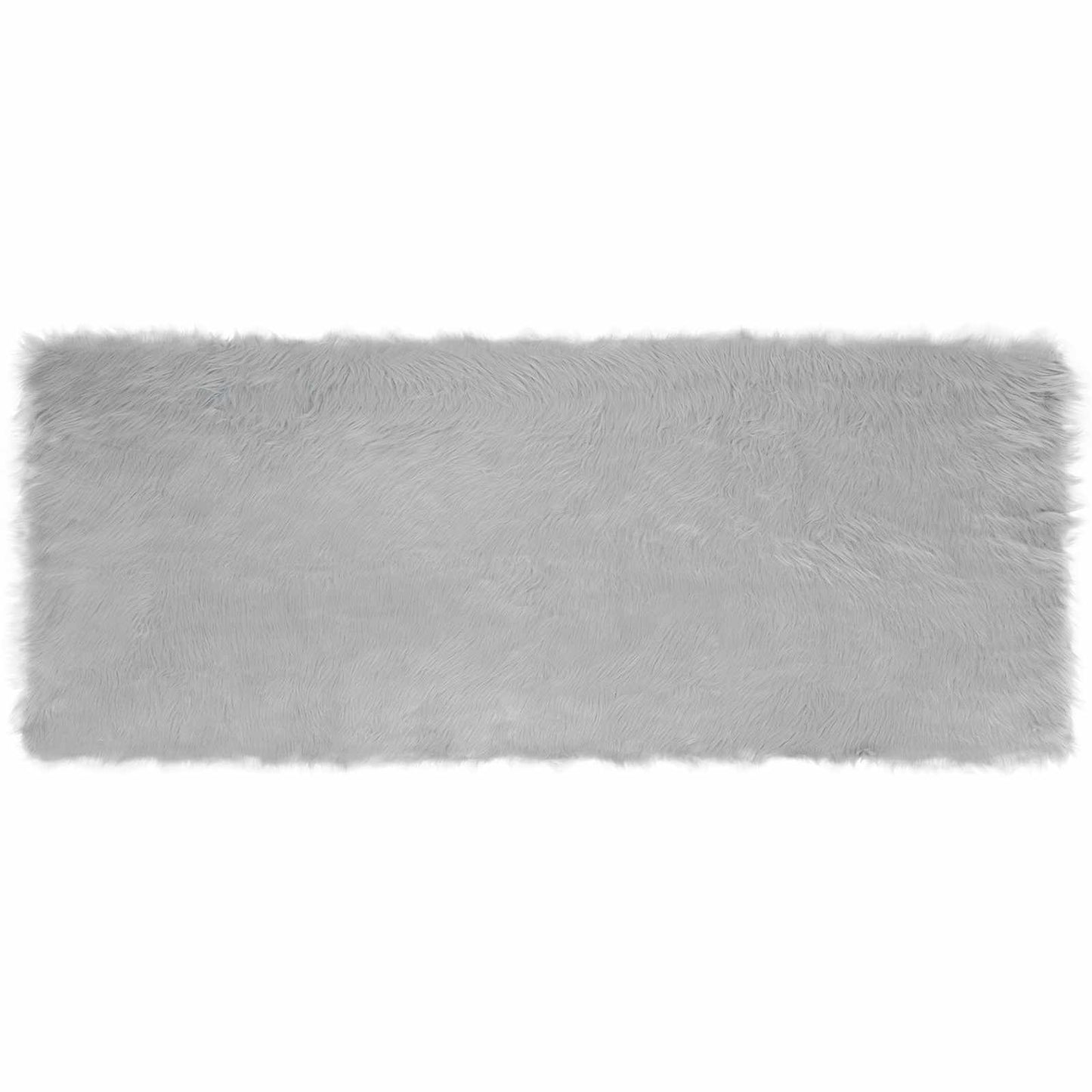 Faux Sheepskin Rug TAFALLA Grey 80 x 200 cm Polyester