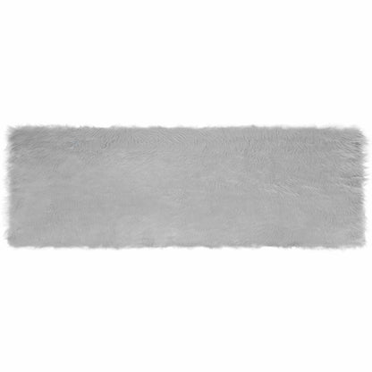 Faux Sheepskin Rug TAFALLA Grey 80 x 250 cm Polyester