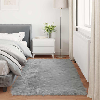 Faux Sheepskin Rug TAFALLA Grey 100 x 200 cm Polyester