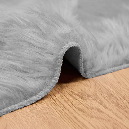 Faux Sheepskin Rug TAFALLA Grey 120 x 170 cm Polyester