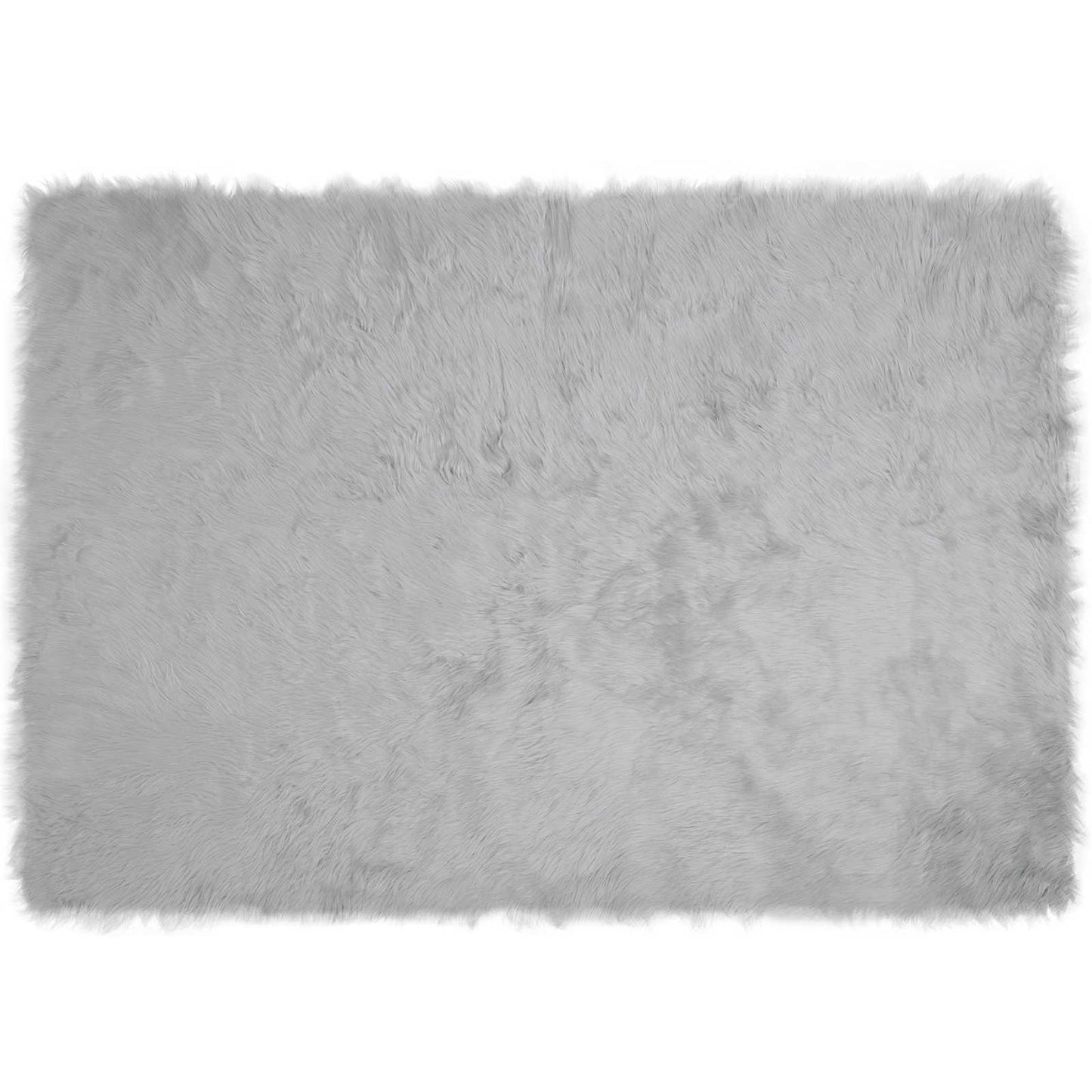 Faux Sheepskin Rug TAFALLA Grey 120 x 170 cm Polyester