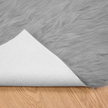 Faux Sheepskin Rug TAFALLA Grey 160 x 230 cm Polyester