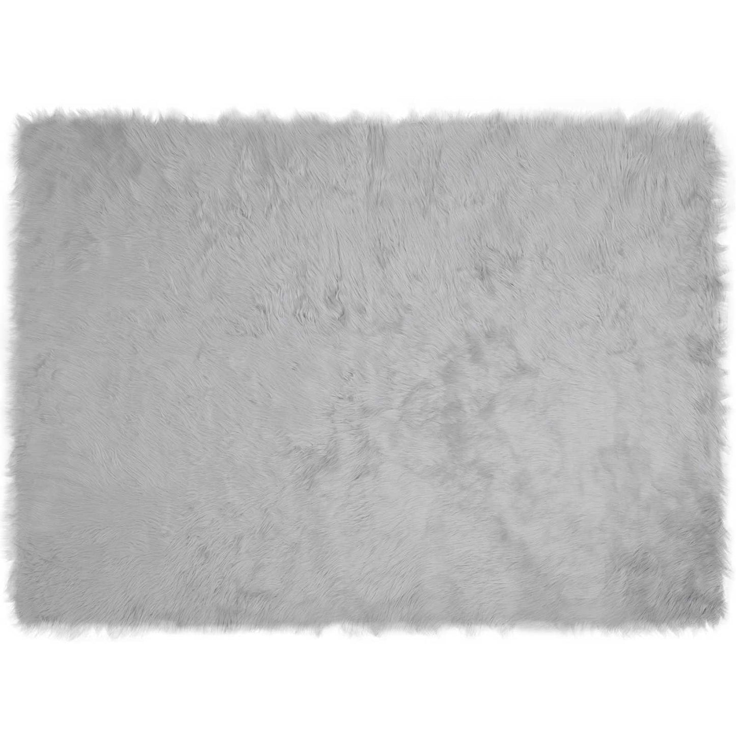 Faux Sheepskin Rug TAFALLA Grey 160 x 230 cm Polyester