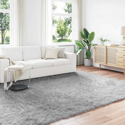 Faux Sheepskin Rug TAFALLA Grey 200 x 280 cm Polyester