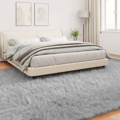Faux Sheepskin Rug TAFALLA Grey 200 x 280 cm Polyester