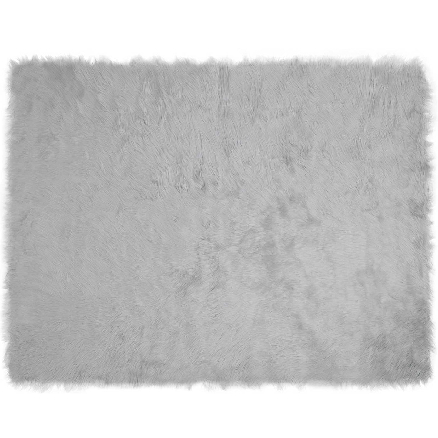 Faux Sheepskin Rug TAFALLA Grey 240 x 340 cm Polyester