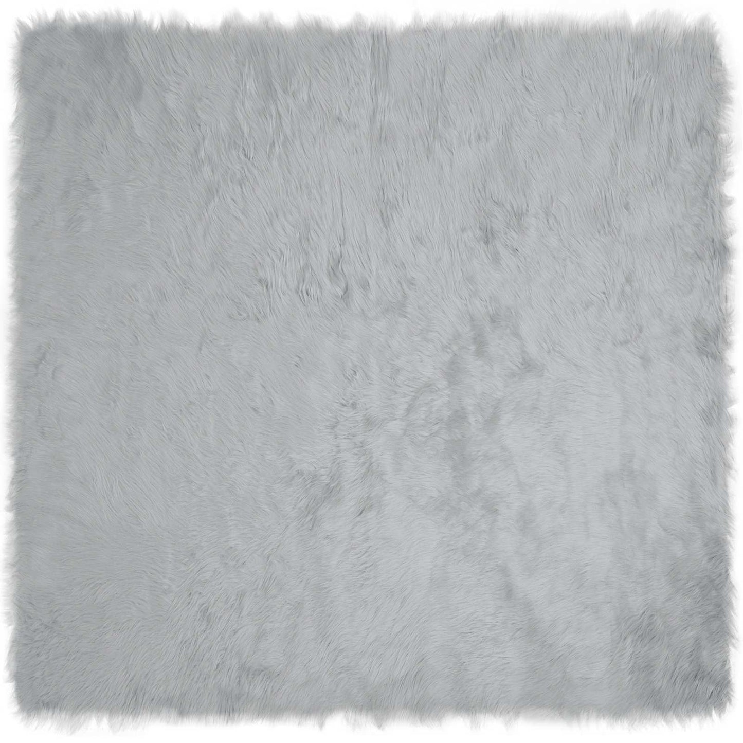 Faux Sheepskin Rug TAFALLA Grey 200 x 200 cm Polyester