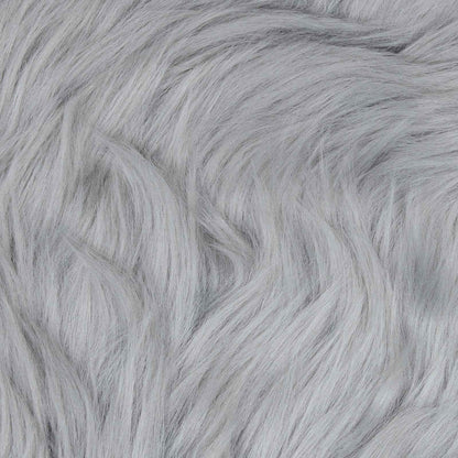 Faux Sheepskin Rug TAFALLA Grey Ø 100 cm Polyester