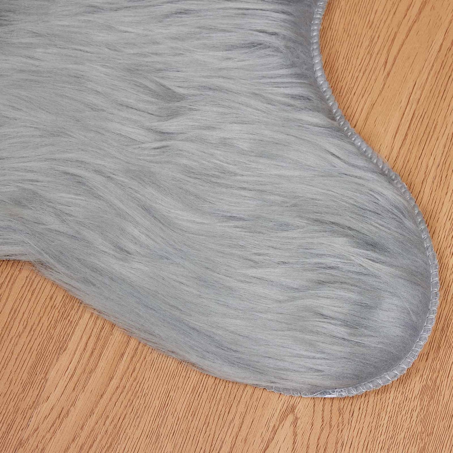 Faux Sheepskin Rug TAFALLA Grey 50 x 80 cm Polyester