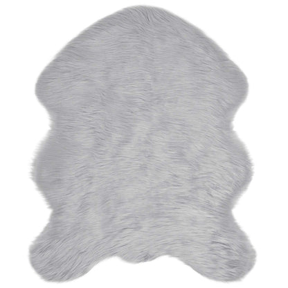 Faux Sheepskin Rug TAFALLA Grey 50 x 80 cm Polyester