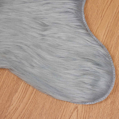 Faux Sheepskin Rug TAFALLA Grey 60 x 90 cm Polyester