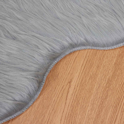 Faux Sheepskin Rug TAFALLA Grey 60 x 90 cm Polyester