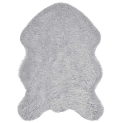 Faux Sheepskin Rug TAFALLA Grey 60 x 90 cm Polyester
